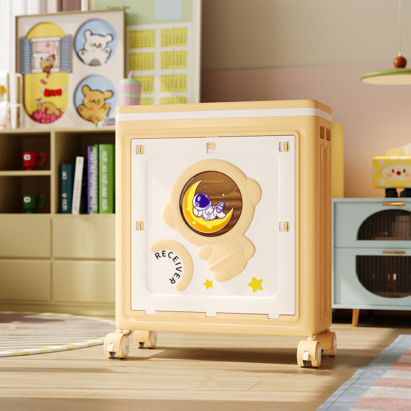 Moderner Art Deco Cartoon Astronaut Rechteckiger PP Kunststoff Faltbarer Beweglicher Aufbewahrungsschrank 1-Schrank Für Schlafzimmer 