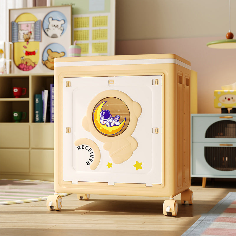 Moderner Art Deco Cartoon Astronaut Rechteckiger PP Kunststoff Faltbarer Beweglicher Aufbewahrungsschrank 1-Schrank Für Schlafzimmer 