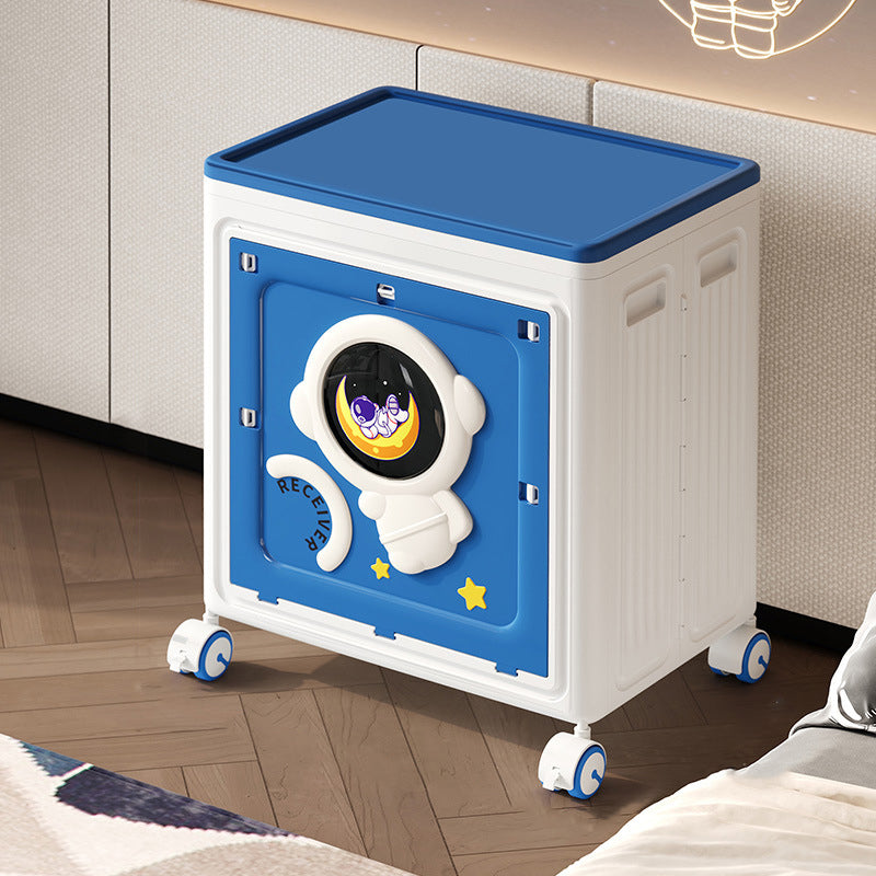 Moderner Art Deco Cartoon Astronaut Rechteckiger PP Kunststoff Faltbarer Beweglicher Aufbewahrungsschrank 1-Schrank Für Schlafzimmer 