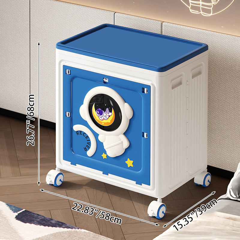 Moderner Art Deco Cartoon Astronaut Rechteckiger PP Kunststoff Faltbarer Beweglicher Aufbewahrungsschrank 1-Schrank Für Schlafzimmer 