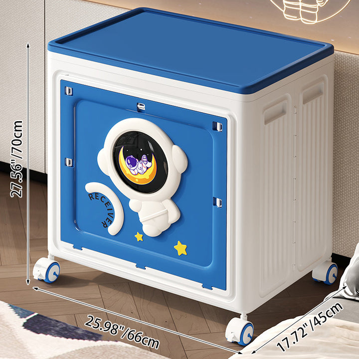 Moderner Art Deco Cartoon Astronaut Rechteckiger PP Kunststoff Faltbarer Beweglicher Aufbewahrungsschrank 1-Schrank Für Schlafzimmer 