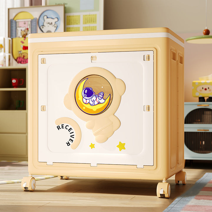 Moderner Art Deco Cartoon Astronaut Rechteckiger PP Kunststoff Faltbarer Beweglicher Aufbewahrungsschrank 1-Schrank Für Schlafzimmer 