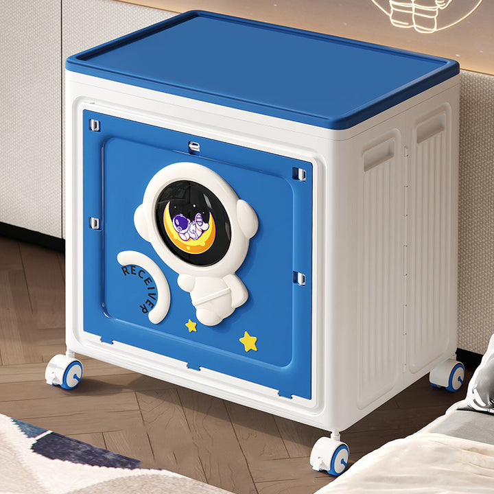 Moderner Art Deco Cartoon Astronaut Rechteckiger PP Kunststoff Faltbarer Beweglicher Aufbewahrungsschrank 1-Schrank Für Schlafzimmer 