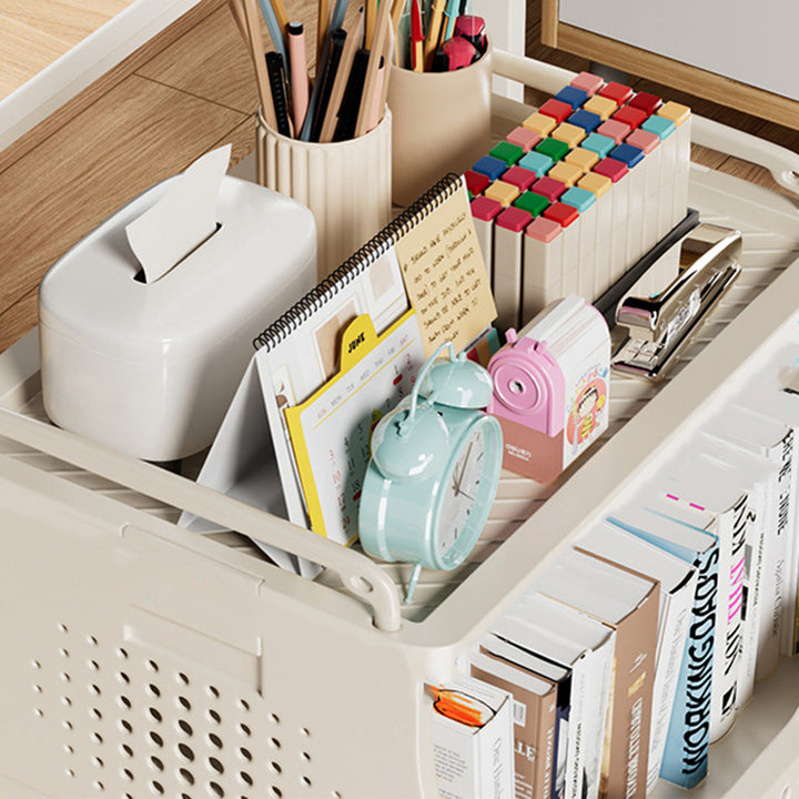 Modern Minimalist Trapezoid Plastic Movable Tiered Storage Bookshelf 3/4/5-Tier For Study
