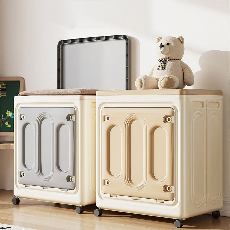 Armoire de rangement pliable en plastique PP rectangulaire mobile moderne minimaliste, anti-poussière, grande capacité, 1 compartiment pour chambre 