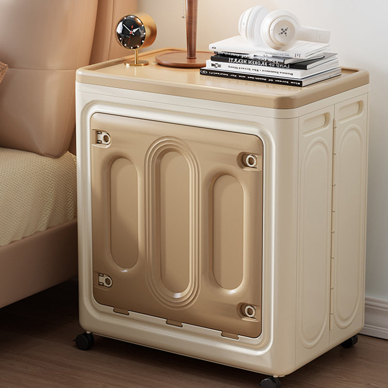 Armoire de rangement pliable en plastique PP rectangulaire mobile moderne minimaliste, anti-poussière, grande capacité, 1 compartiment pour chambre 