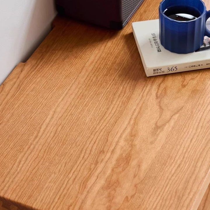 Moderner minimalistischer rechteckiger Massivholz-Kirschholz-Massivholz-Mehrschichtplatten-Kiefernholz-Aufbewahrungsschrank mit 4 Schubladen für das Wohnzimmer 