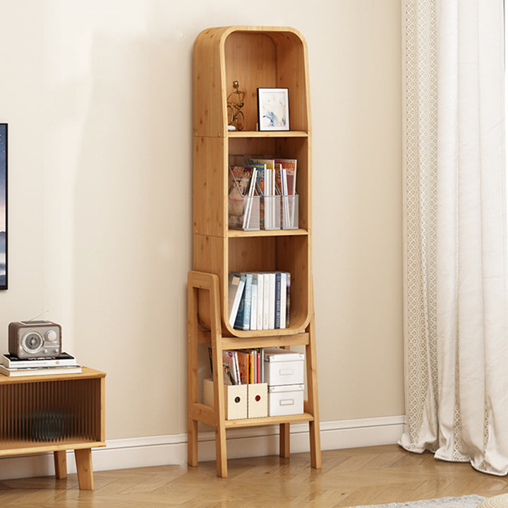 Bibliothèque rectangulaire moderne minimaliste en bambou et panneau E1 avec 2/3 de cabinet pour bureau 