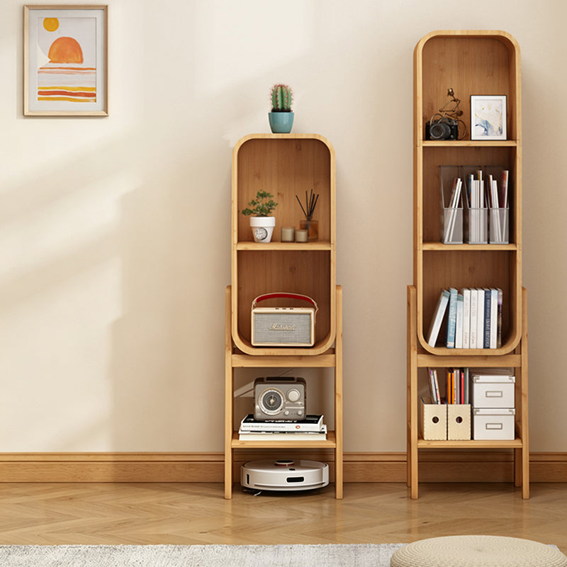 Bibliothèque rectangulaire moderne minimaliste en bambou et panneau E1 avec 2/3 de cabinet pour bureau 
