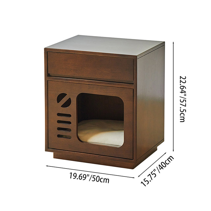 Table de chevet contemporaine créative rectangulaire en bois d&