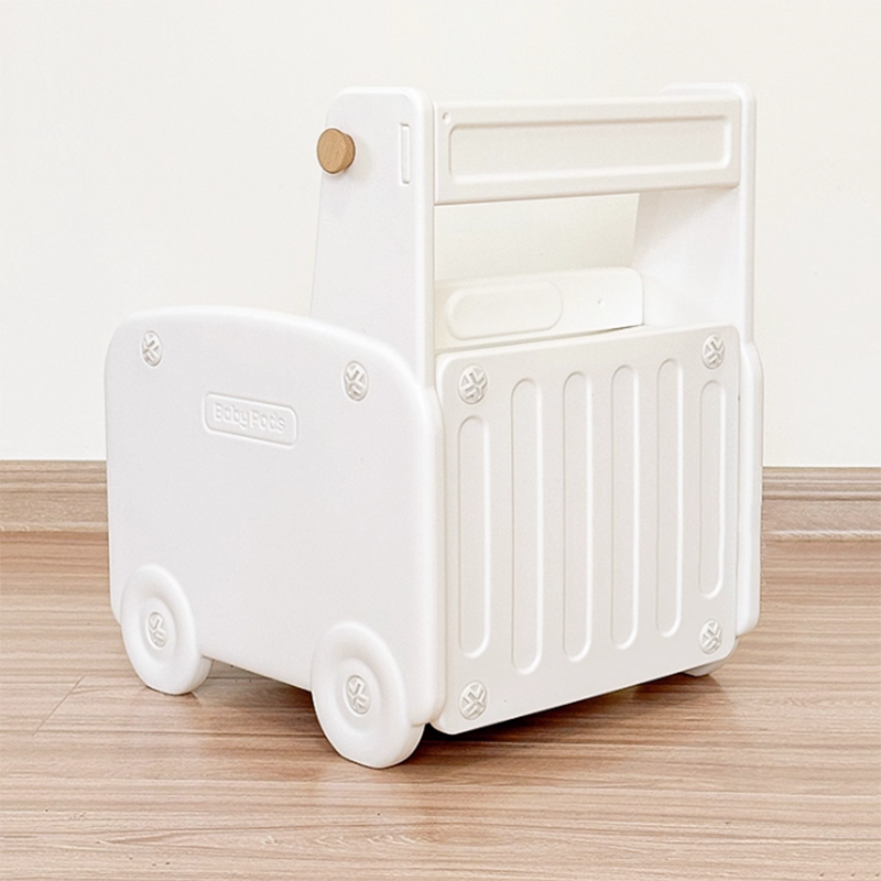 Contemporary Creative Car-Shaped PE Plastic Kids Nightstand 1-Drawer For Bedroom