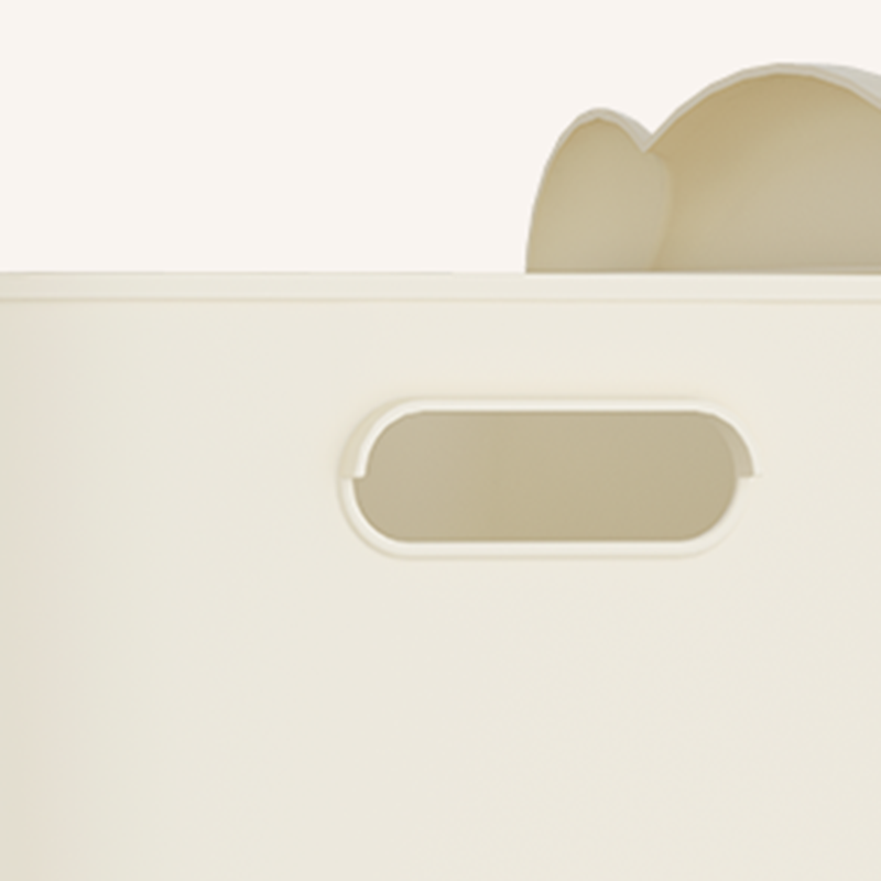 Modern Minimalist PP Plastic Rectangular Movable Storage Shelf 2/3-Basket For Study