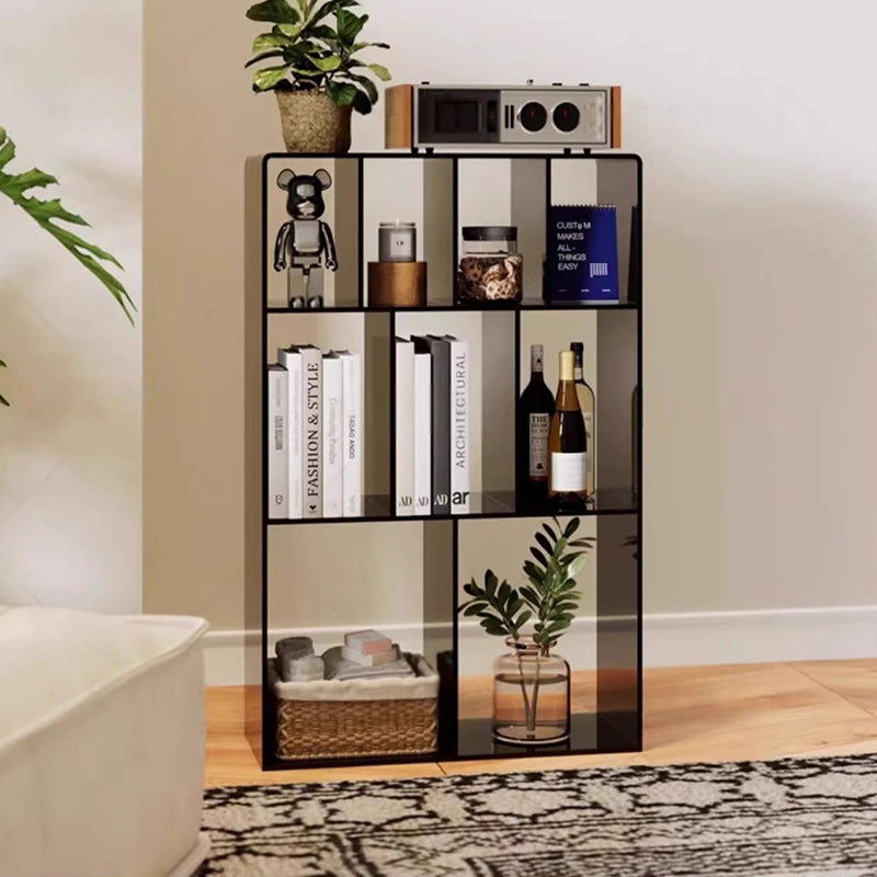 Modern Minimalist Acrylic Rectangular Storage Bookshelf 3-Tier For Home Office