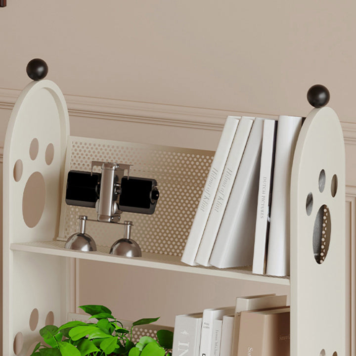 Modern Minimalist Corrosion Resistant Rectangular Iron Movable Rolling Storage Shelf 3-Tier For Study