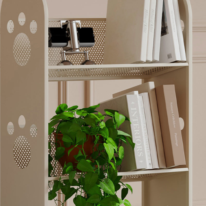Modern Minimalist Corrosion Resistant Rectangular Iron Movable Rolling Storage Shelf 3-Tier For Study