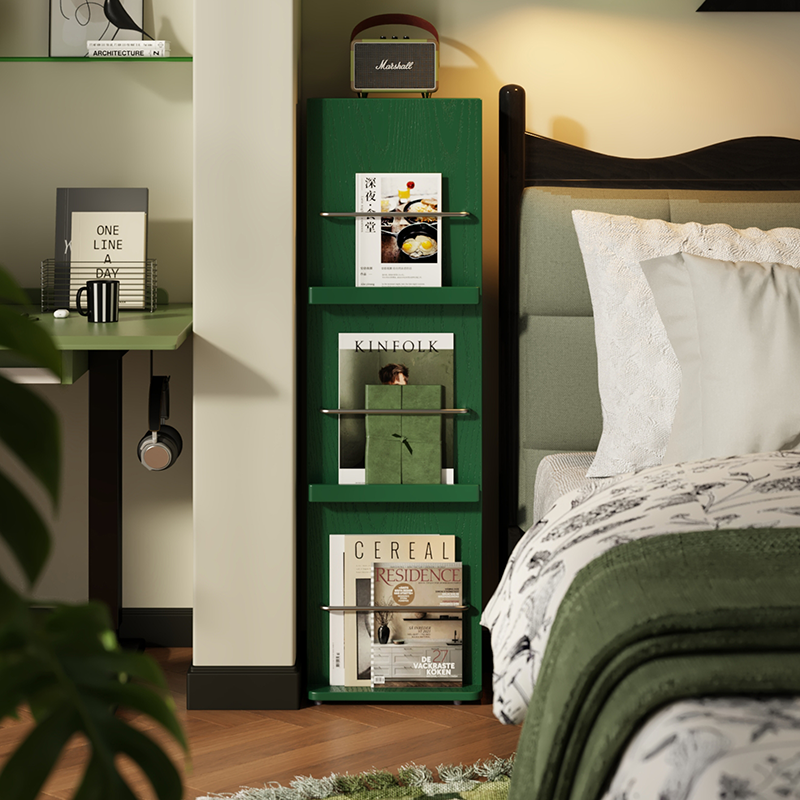 Étagère de sol autoportante en bois d&