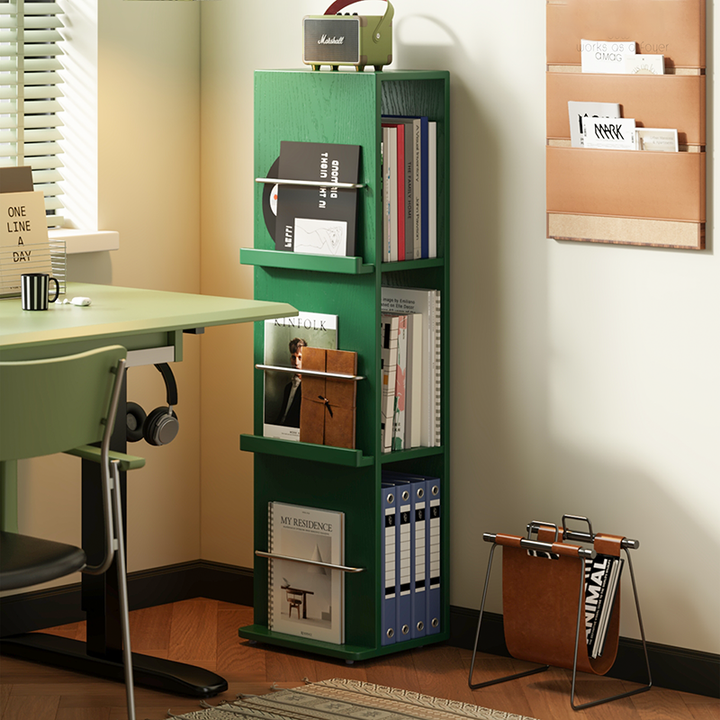Étagère de sol autoportante en bois d&
