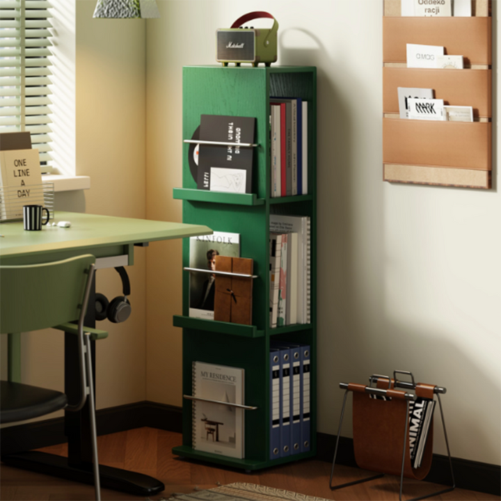 Étagère de sol autoportante en bois d&