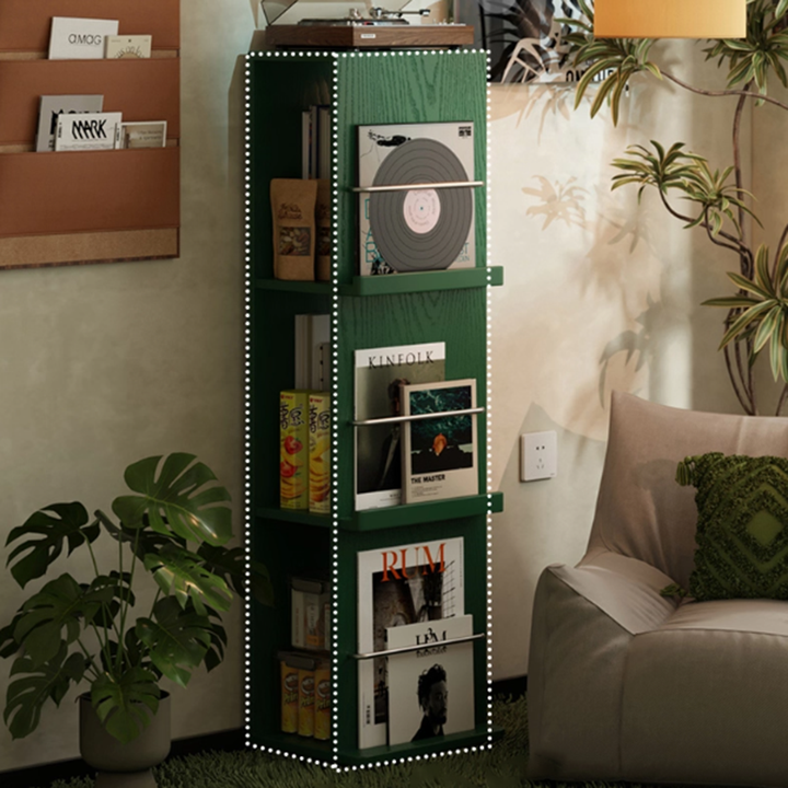 Étagère de sol autoportante en bois d&