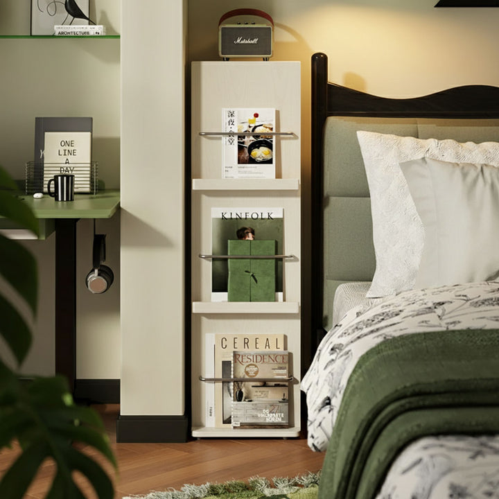 Étagère de sol autoportante en bois d&