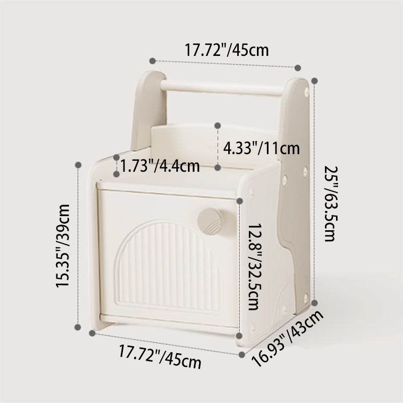 Armoire de rangement carrée pour enfants en HDPE, style Art déco moderne, écologique, 1 compartiment, pour salon et chambre à coucher 