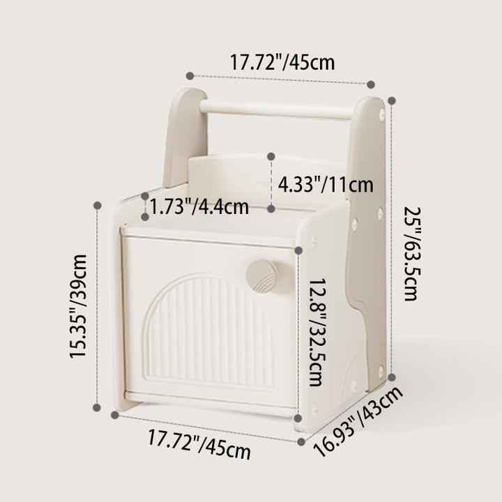 Modern Art Deco Eco-Friendly HDPE Square Kids Storage Cabinet 1-Cabinet For Living Room & Bedroom