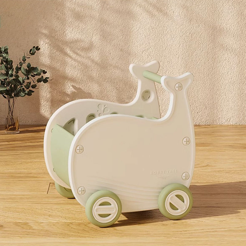 Contemporary Creative Whale-Shaped Eco-Friendly HDPE Movable Kids Storage Cabinet 1-Storage For Living Room &amp; Bedroom