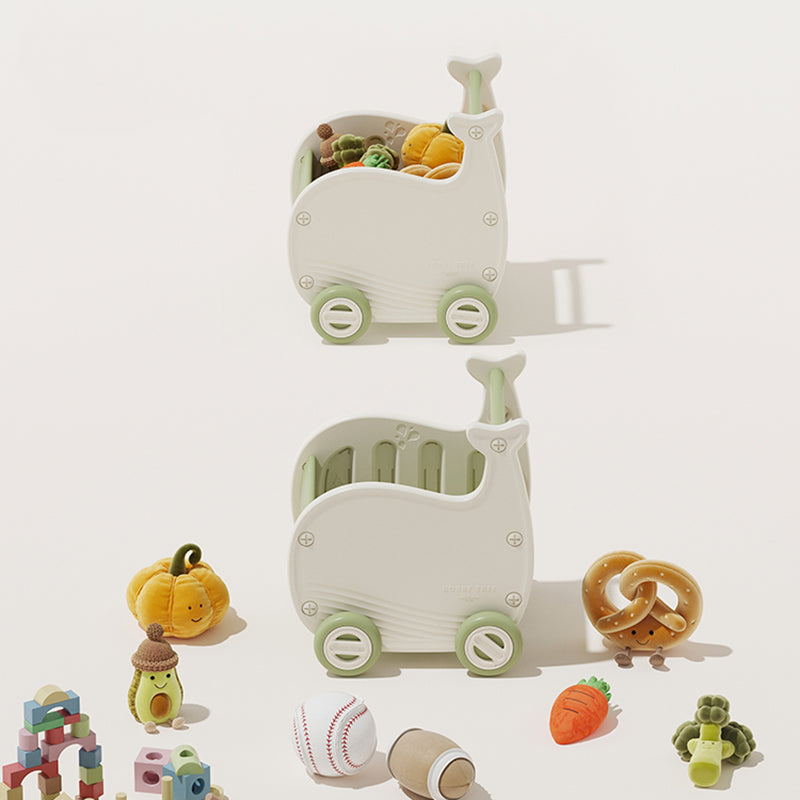 Contemporary Creative Whale-Shaped Eco-Friendly HDPE Movable Kids Storage Cabinet 1-Storage For Living Room &amp; Bedroom