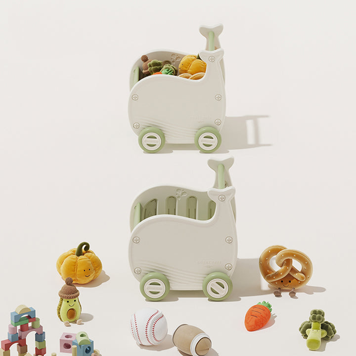 Contemporary Creative Whale-Shaped Eco-Friendly HDPE Movable Kids Storage Cabinet 1-Storage For Living Room &amp; Bedroom