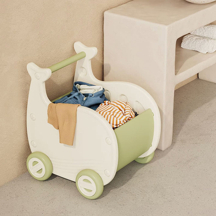 Contemporary Creative Whale-Shaped Eco-Friendly HDPE Movable Kids Storage Cabinet 1-Storage For Living Room & Bedroom