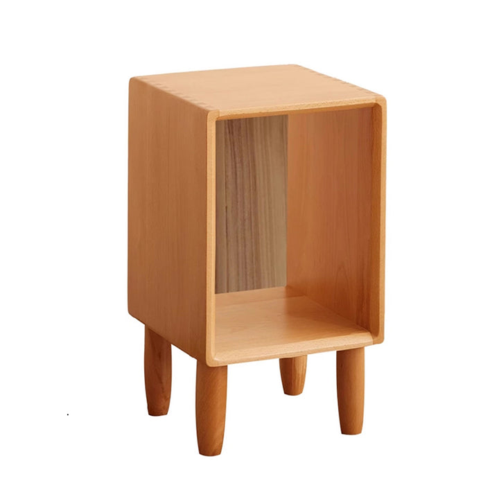 Table de chevet rectangulaire minimaliste moderne en bois de hêtre avec placage en bois de paulownia, 1 tiroir, pour salon et chambre 