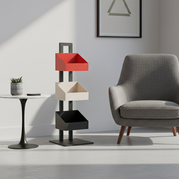 Zeitgenössisches industrielles korrosionsbeständiges schmales Eisenleiter-Bodenregal-Bücherregal mit 3/4/5 Ebenen für das Wohnzimmer 
