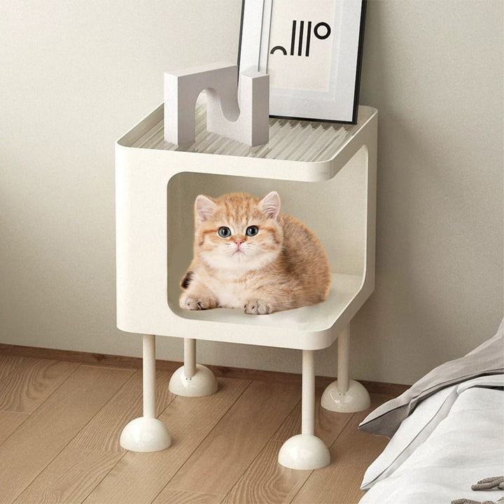 モダンミニマリストアイアングラススクエアキャットベッドナイトスタンド1キャビネットベッドルーム用 