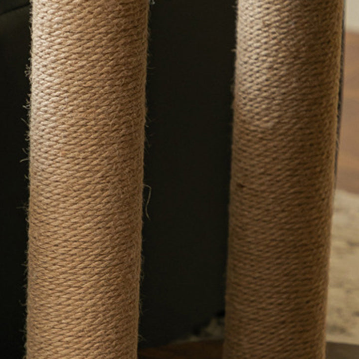 Modern Minimalist Oval MDF Paper Tube Movable End Table 1-Cabinet For Living Room