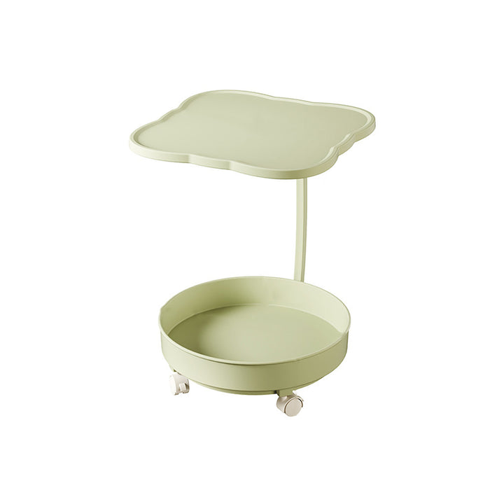 Zeitgenössischer Nordic Clover umweltfreundlicher HDPE beweglicher Endtisch 2-stufig für Wohnzimmer &amp; Schlafzimmer 