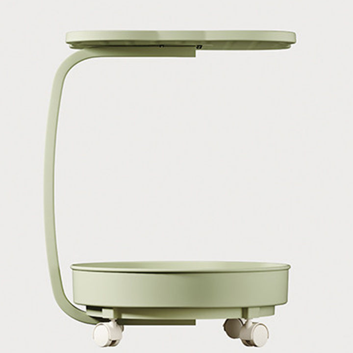 Zeitgenössischer Nordic Clover umweltfreundlicher HDPE beweglicher Endtisch 2-stufig für Wohnzimmer &amp; Schlafzimmer 