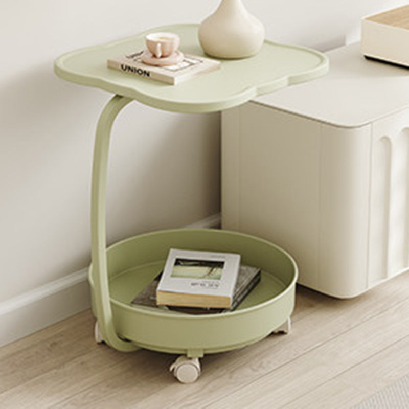 Zeitgenössischer Nordic Clover umweltfreundlicher HDPE beweglicher Endtisch 2-stufig für Wohnzimmer &amp; Schlafzimmer 