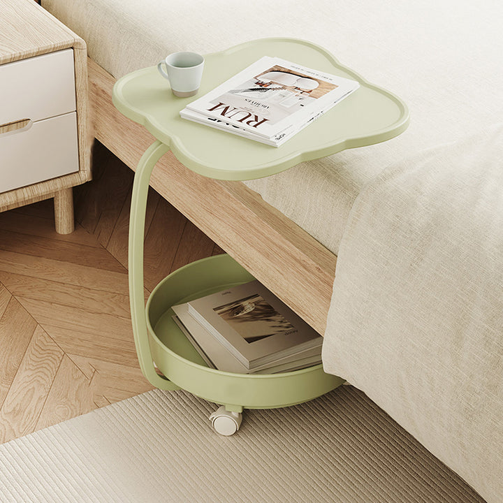 Zeitgenössischer Nordic Clover umweltfreundlicher HDPE beweglicher Endtisch 2-stufig für Wohnzimmer &amp; Schlafzimmer 