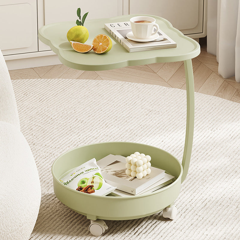 Zeitgenössischer Nordic Clover umweltfreundlicher HDPE beweglicher Endtisch 2-stufig für Wohnzimmer &amp; Schlafzimmer 