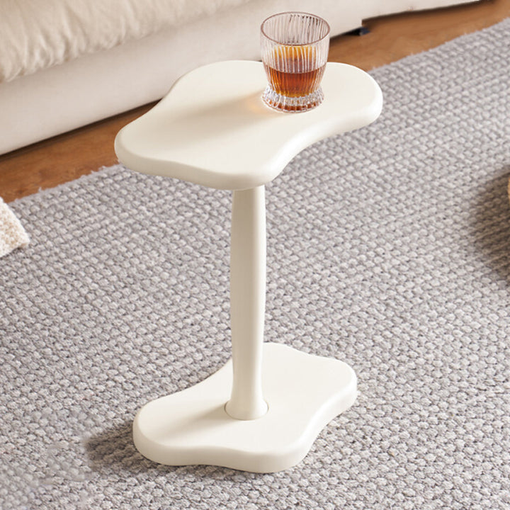 Contemporary Nordic Cloud-Shaped Solid Rubberwood Portable End Table 1-Tier For Living Room