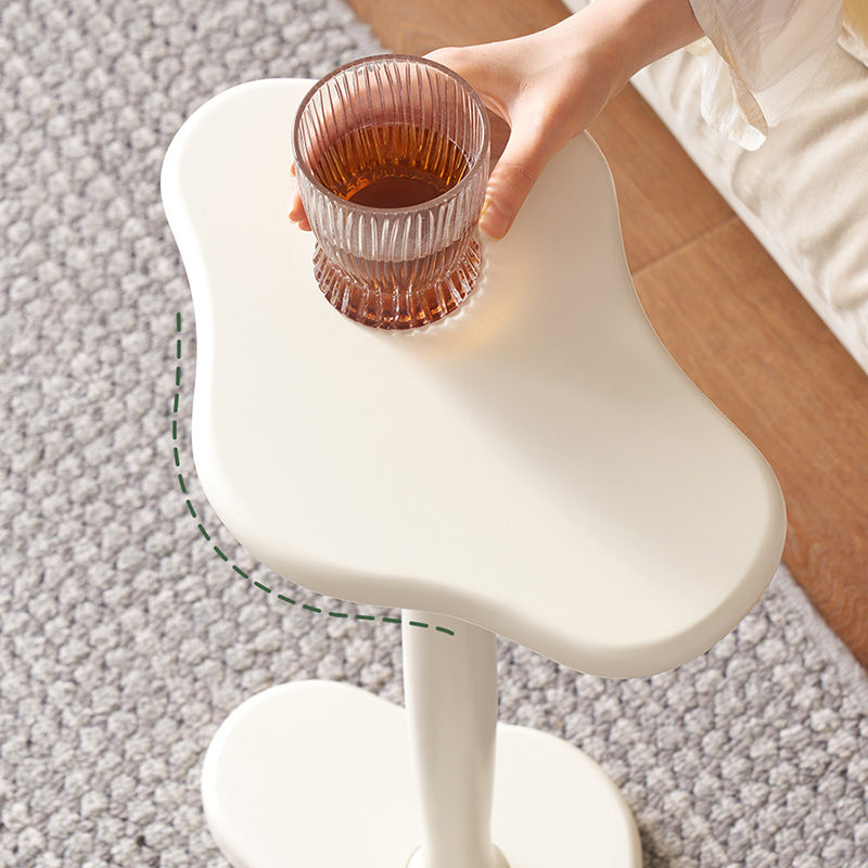 Contemporary Nordic Cloud-Shaped Solid Rubberwood Portable End Table 1-Tier For Living Room