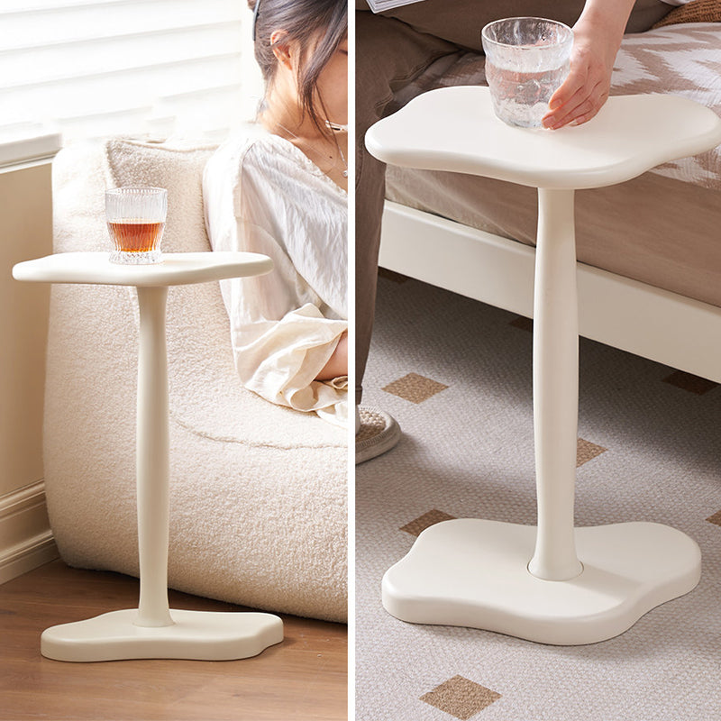 Contemporary Nordic Cloud-Shaped Solid Rubberwood Portable End Table 1-Tier For Living Room