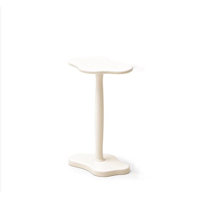 Contemporary Nordic Cloud-Shaped Solid Rubberwood Portable End Table 1-Tier For Living Room