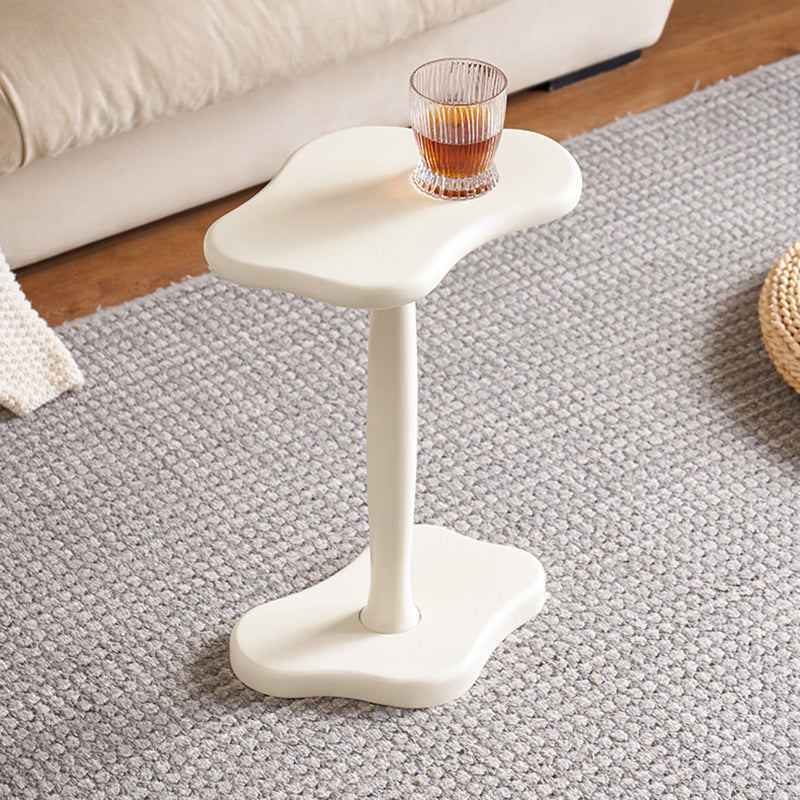 Contemporary Nordic Cloud-Shaped Solid Rubberwood Portable End Table 1-Tier For Living Room