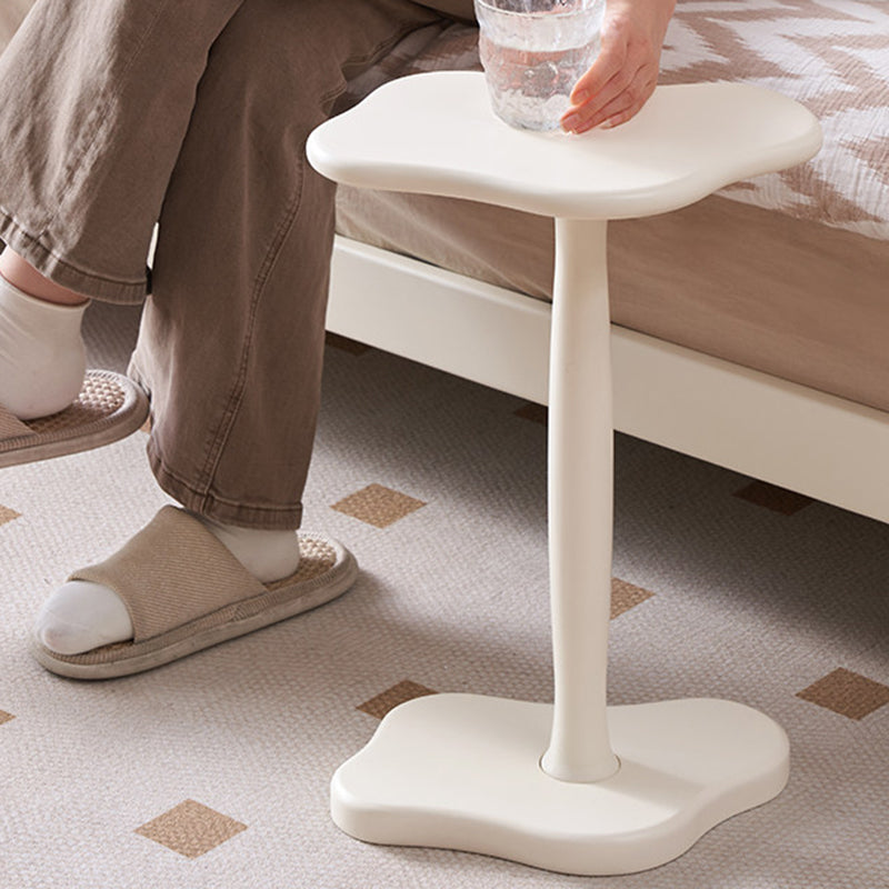 Contemporary Nordic Cloud-Shaped Solid Rubberwood Portable End Table 1-Tier For Living Room