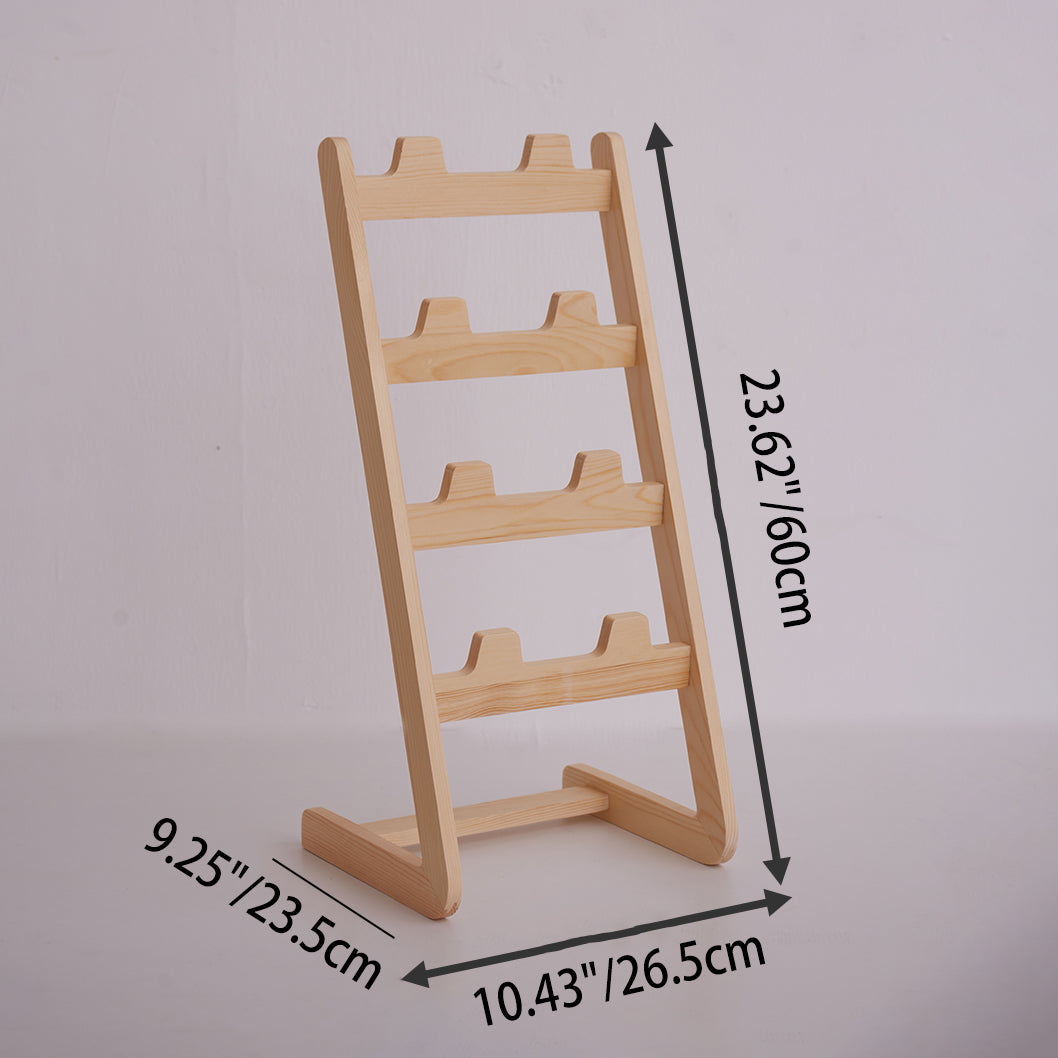 رف تخزين أحذية قائم على الأرض من MDF على شكل L بتصميم نوردي معاصر، 4 رفوف لمدخل المنزل 