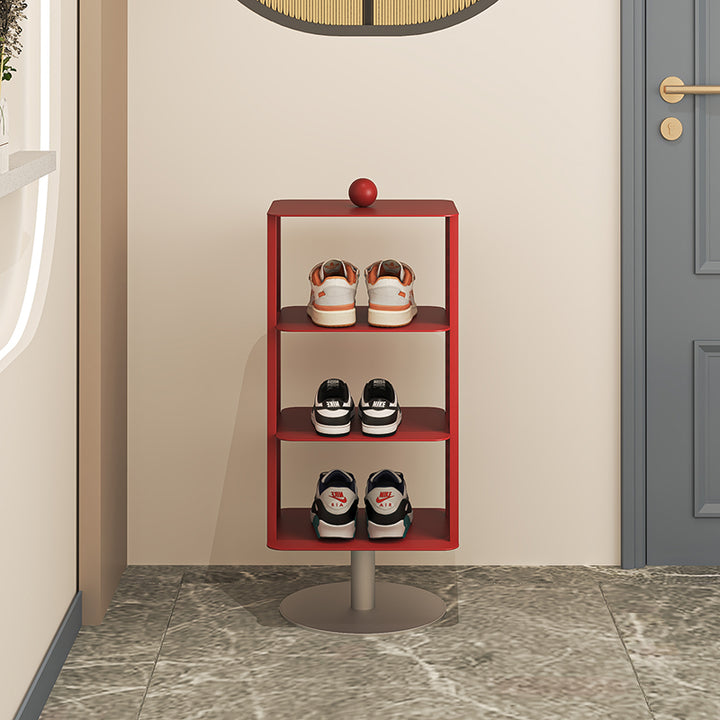 Contemporary Industrial Rectangular Anti-Corrosion &amp; Anti-Rust Carbon Steel Shoe Storage Rack 3/4-Tier For Hallway