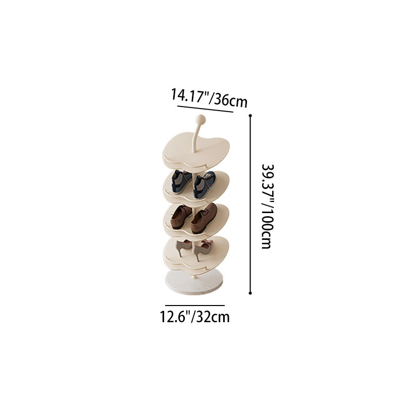 Rack de rangement à chaussures en fer marbré, créatif et contemporain, en forme de pomme, à 4/5/6 niveaux pour entrée et couloir 