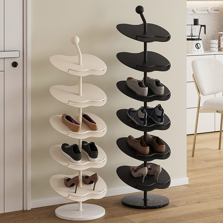 Rack de rangement à chaussures en fer marbré, créatif et contemporain, en forme de pomme, à 4/5/6 niveaux pour entrée et couloir 