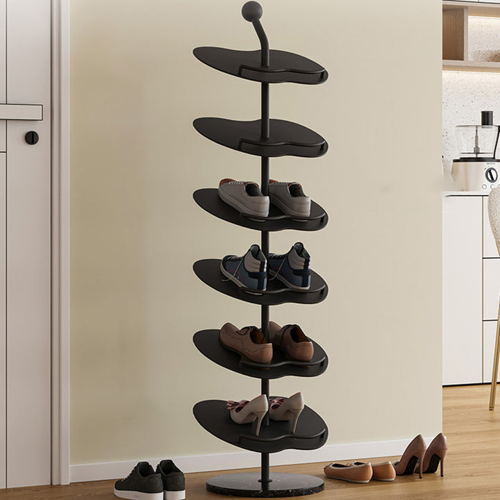 Rack de rangement à chaussures en fer marbré, créatif et contemporain, en forme de pomme, à 4/5/6 niveaux pour entrée et couloir 